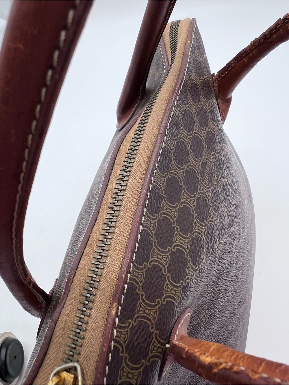 Authentic Celine Macadam Vintage Bag MC96 Top Handle Made in Italy - Picture 15 of 16